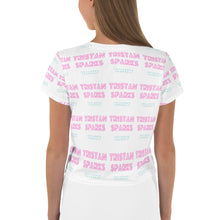 Carregar imagem no visualizador da galeria, TRISTAN SPARKS ALL OVER Crop Tee White
