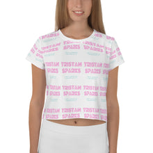 Cargar imagen en el visor de la galería, TRISTAN SPARKS ALL OVER Crop Tee White
