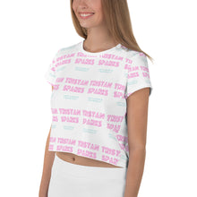 Cargar imagen en el visor de la galería, TRISTAN SPARKS ALL OVER Crop Tee White
