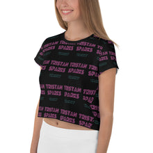 Cargar imagen en el visor de la galería, TRISTAN SPARKS ALL OVER Crop Tee Black
