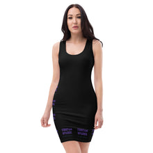 Load image into Gallery viewer, TRISTAN SPARKS &#39;PURP&#39; Slim Dress Black
