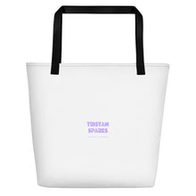 Load image into Gallery viewer, TRISTAN SPARKS &#39;PURP&#39; TOTE Bag White
