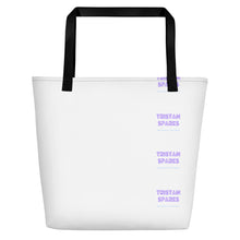 Load image into Gallery viewer, TRISTAN SPARKS &#39;PURP&#39; TOTE Bag White
