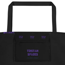 Charger l&#39;image dans la galerie, TRISTAN SPARKS &#39;PURP&#39; TOTE Bag BLACK
