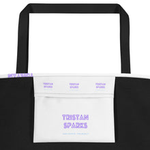 Load image into Gallery viewer, TRISTAN SPARKS &#39;PURP&#39; TOTE Bag White
