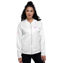 Cargar imagen en el visor de la galería, TRISTAN SPARKS Unisex Bomber Jacket (WHITE)
