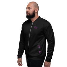 Cargar imagen en el visor de la galería, TRISTAN SPARKS Unisex Bomber Jacket (BLACK)
