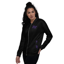 Afbeelding in Gallery-weergave laden, TRISTAN SPARKS &#39;PURP&#39; Unisex Bomber Jacket Black
