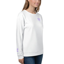 Load image into Gallery viewer, TRISTAN SPARKS &#39;PURP&#39; Women&#39;s Sweatshirt White
