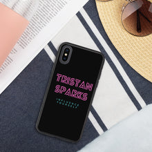 Load image into Gallery viewer, TRISTAN SPARKS Biodegradable iPhone Case Black
